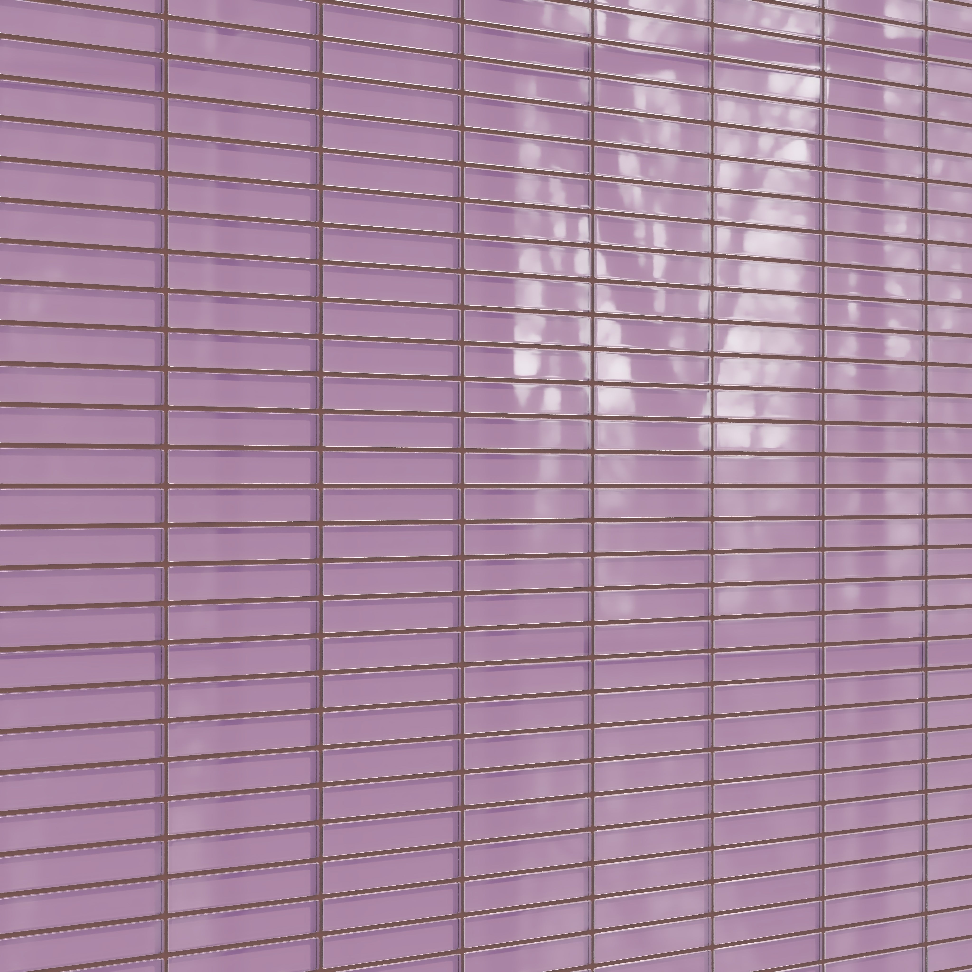 1x6 Straight Set Sheeted Glass Mosaic Tile in Waxbill Gloss