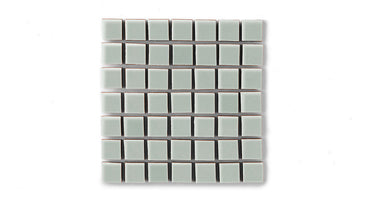 1x1 Straight Set Sheeted Original Ceramic Mosaic Tile in Overcast Gloss