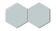 8" Hexagon Natural Press Ceramic Tile in Hood River Gloss