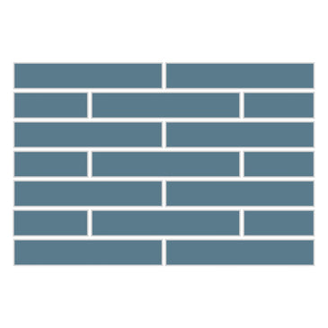 1x6 Half Offset Sheeted Original Ceramic Mosaic Tile in Nautical Matte