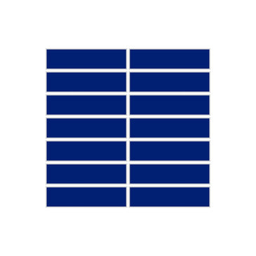 1x4 Straight Set Sheeted Original Ceramic Mosaic Tile in Azul Matte