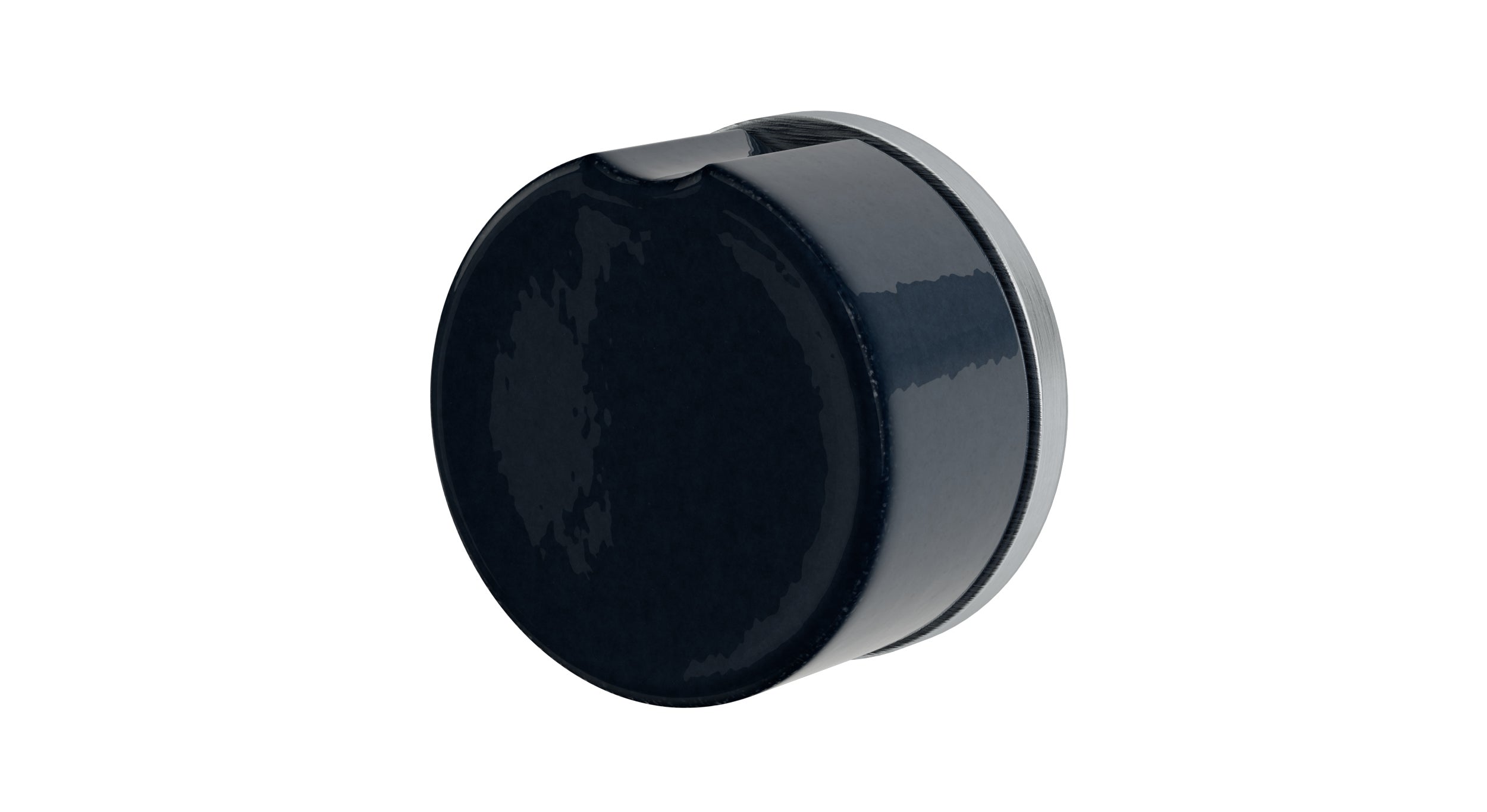 Foundry One Handle Wall Mount Diverter/Volume Control Shower Trim with Groove Ceramic Knob Handle in Satin Chrome