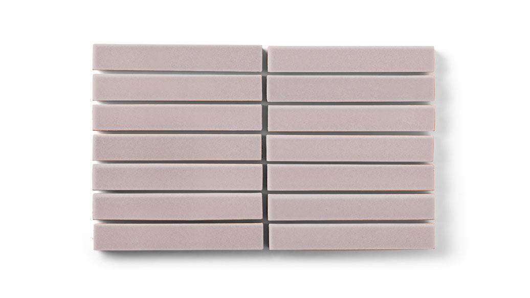 1x6 Straight Set Sheeted Original Ceramic Mosaic Tile in Painted Sky Gloss