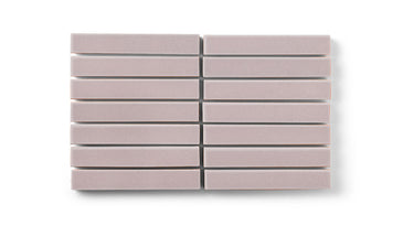 1x6 Straight Set Sheeted Original Ceramic Mosaic Tile in Painted Sky Gloss