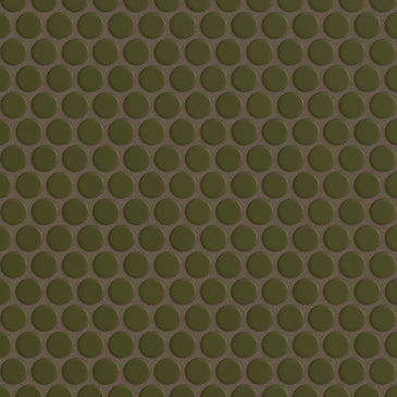 Penny Round Sheeted Original Ceramic Mosaic Tile in Bonsai Matte