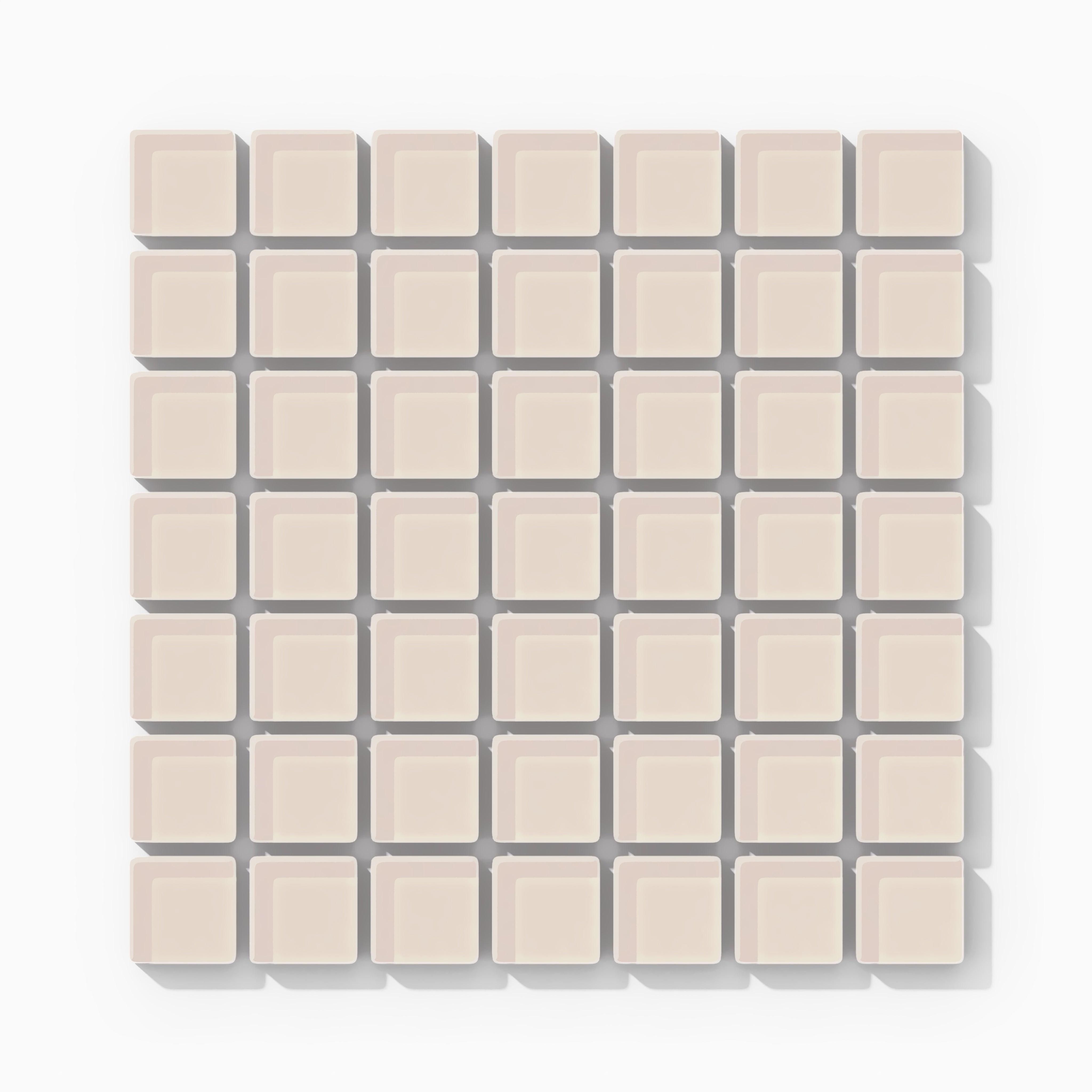 1x1 Straight Set Sheeted Glass Mosaic Tile in Sandpiper Gloss