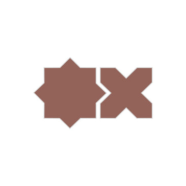 Star & Cross Original Ceramic Tile in Mauve Matte
