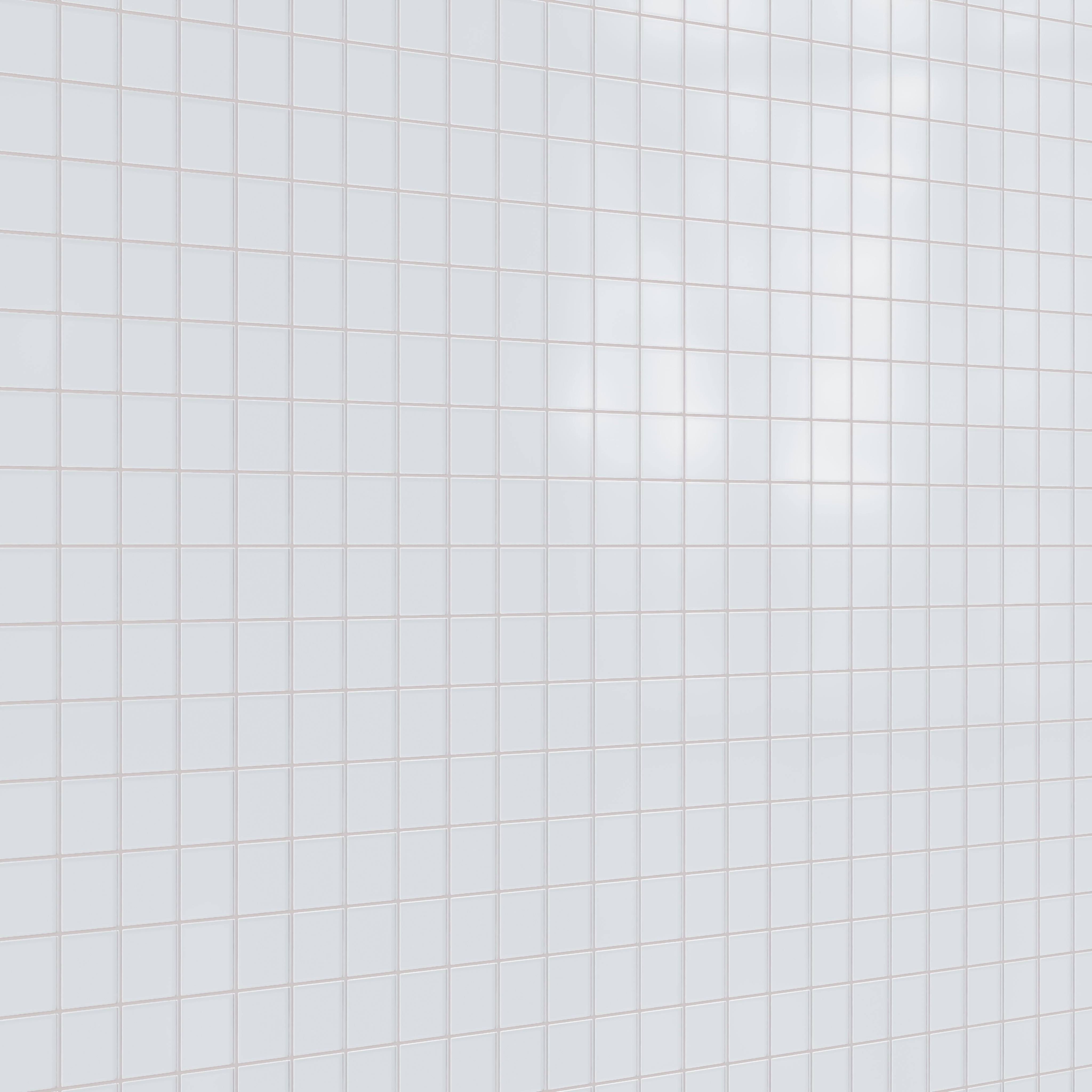 3x3 Straight Set Sheeted Glass Mosaic Tile in Snowy Owl Matte