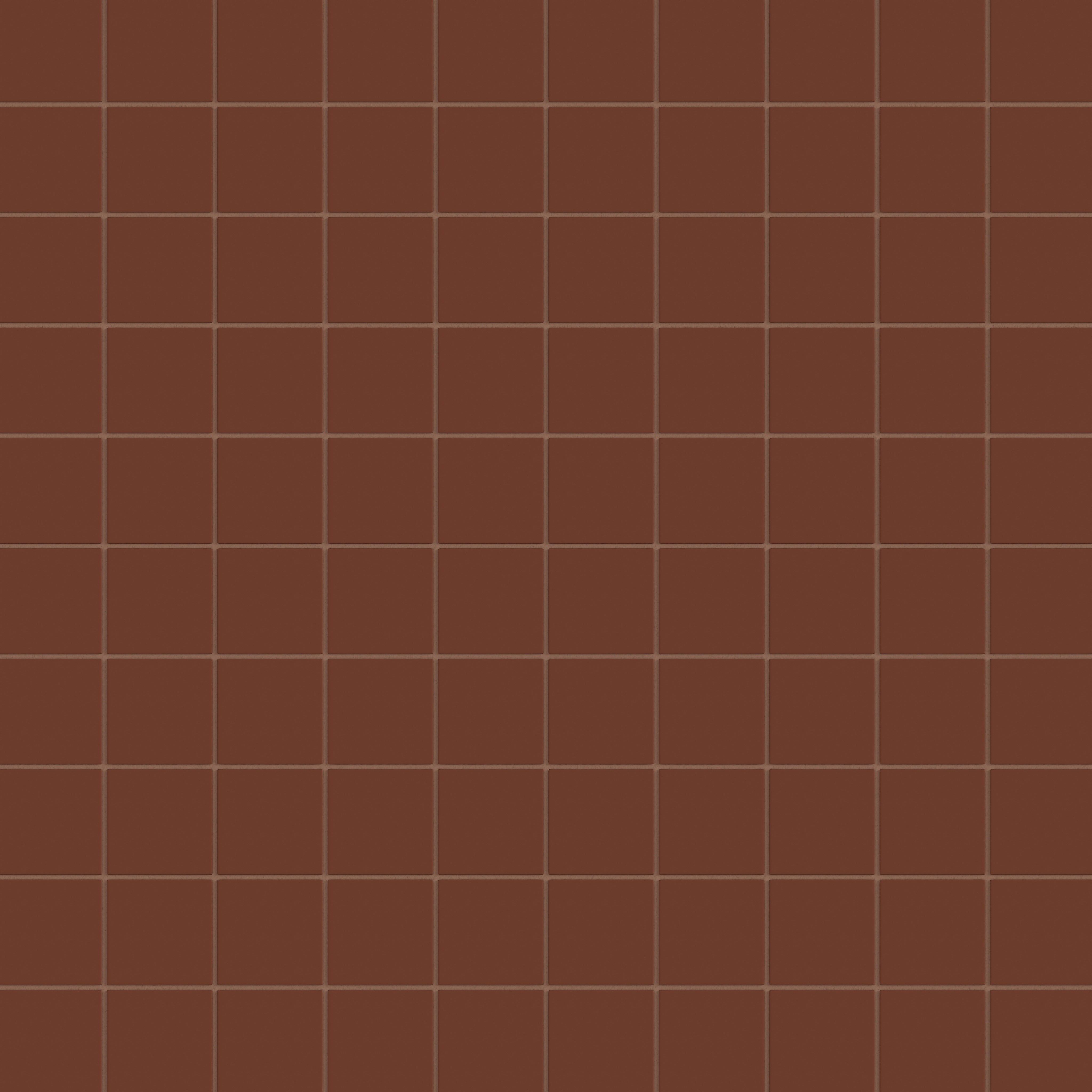 3x3 Straight Set Sheeted Natural Press Ceramic Mosaic Tile in Red Iron Oxide Matte