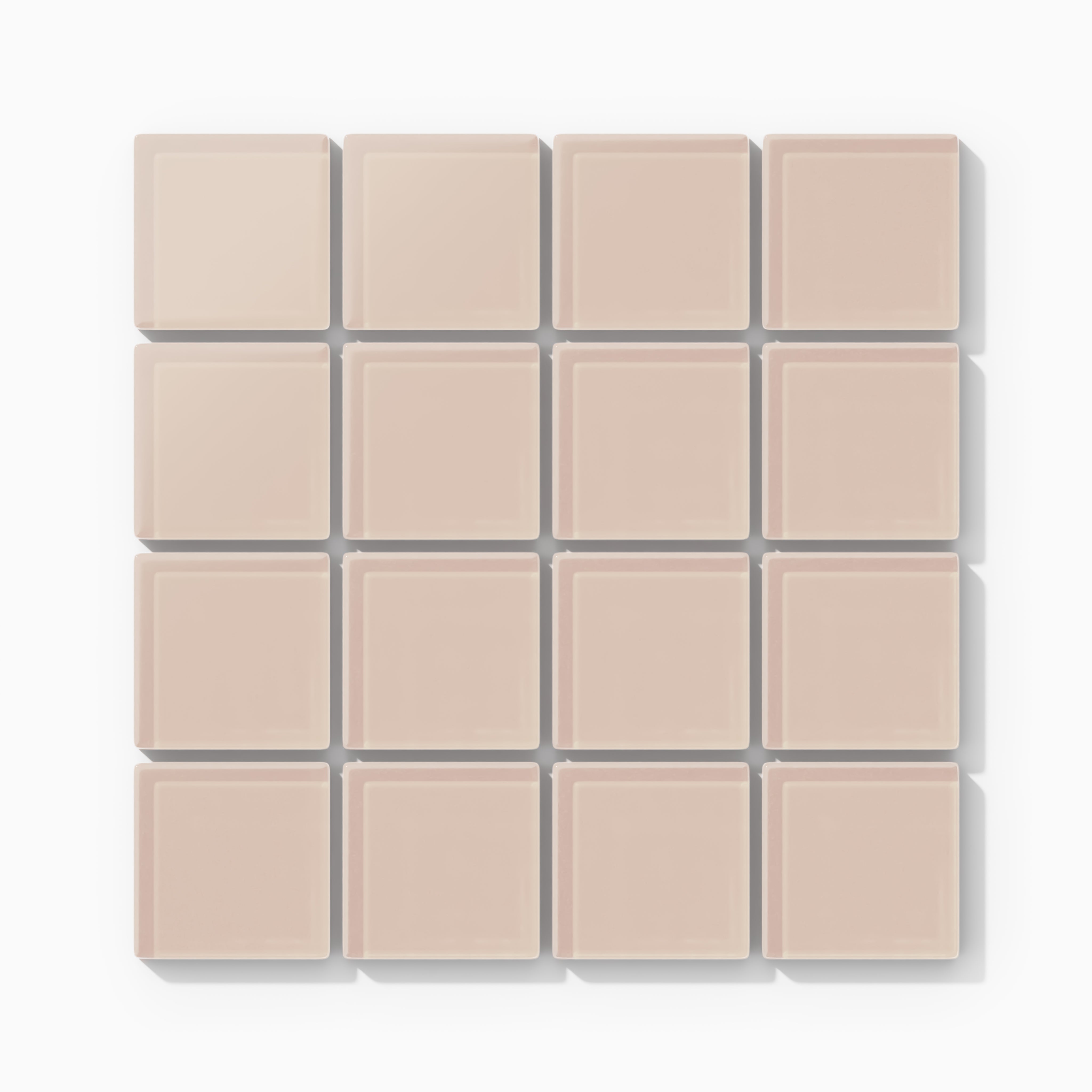2x2 Straight Set Sheeted Glass Mosaic Tile in Rosy Finch Matte