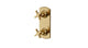 Emerson Two Handle Wall Mount Shower Trim with Classic Cross Handles in Satin Brass