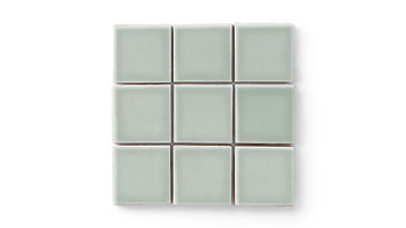 3x3 Straight Set Sheeted Original Ceramic Mosaic Tile in Overcast Gloss