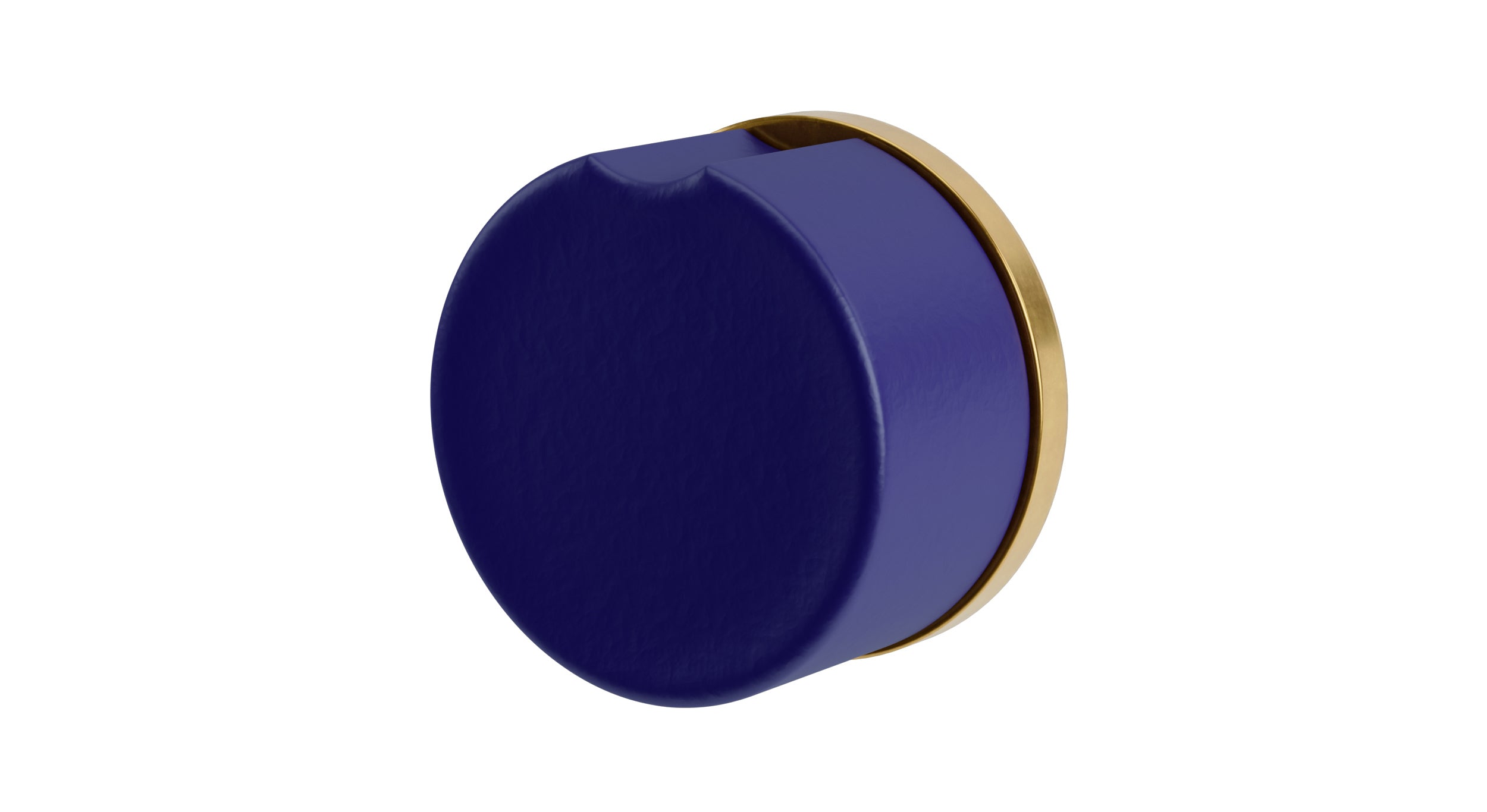 Foundry One Handle Wall Mount Diverter/Volume Control Shower Trim with Groove Ceramic Knob Handle in French Brass