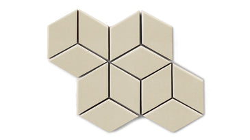 Small Diamond Sheeted - Escher Original Ceramic Mosaic Tile in Dolomite Matte