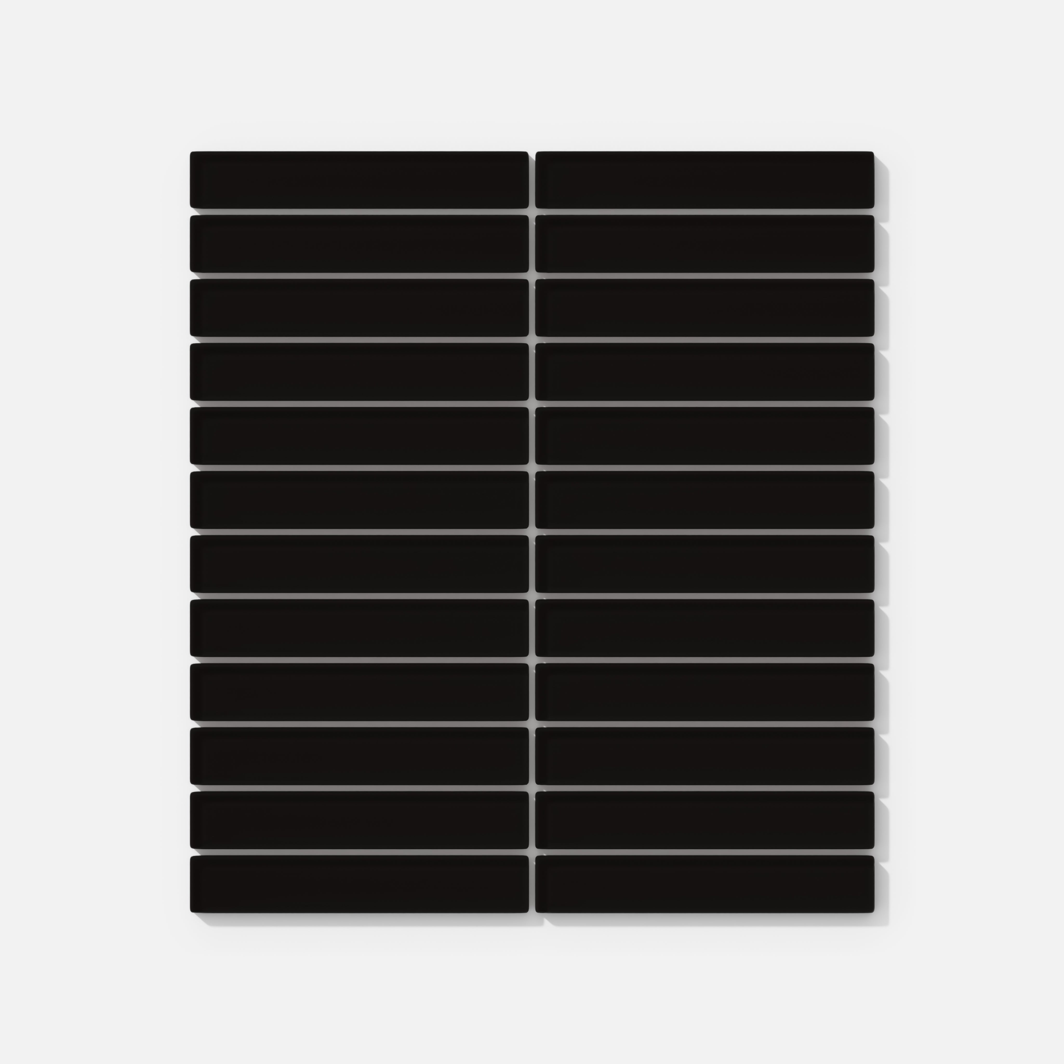 1x6 Straight Set Sheeted Glass Mosaic Tile in Condor Gloss