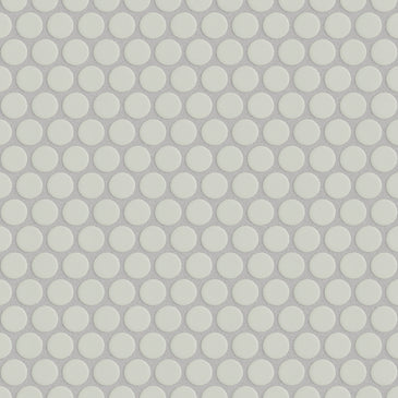Penny Round Sheeted Original Ceramic Mosaic Tile in Overcast Matte