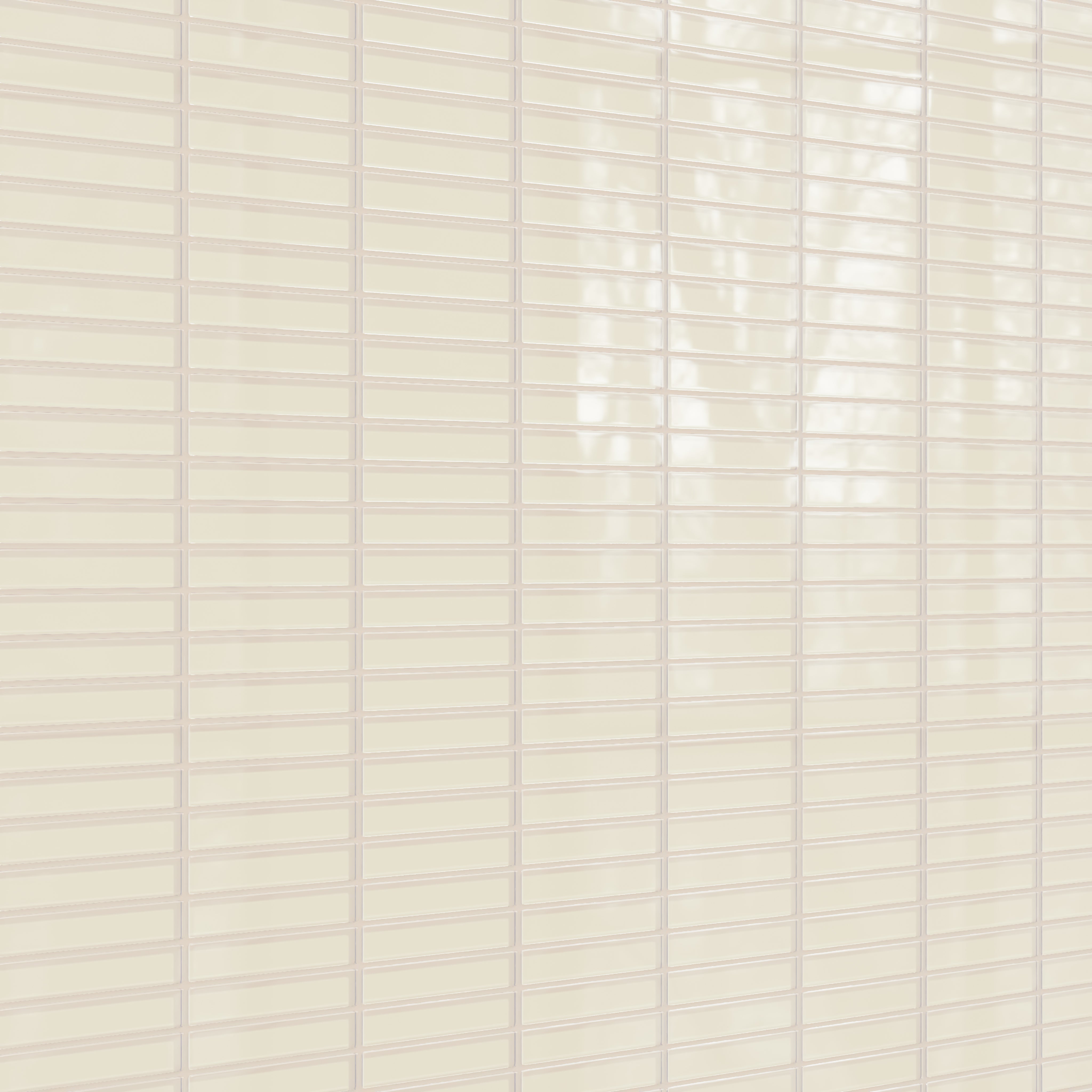 1x6 Straight Set Sheeted Glass Mosaic Tile in Sparrow Gloss