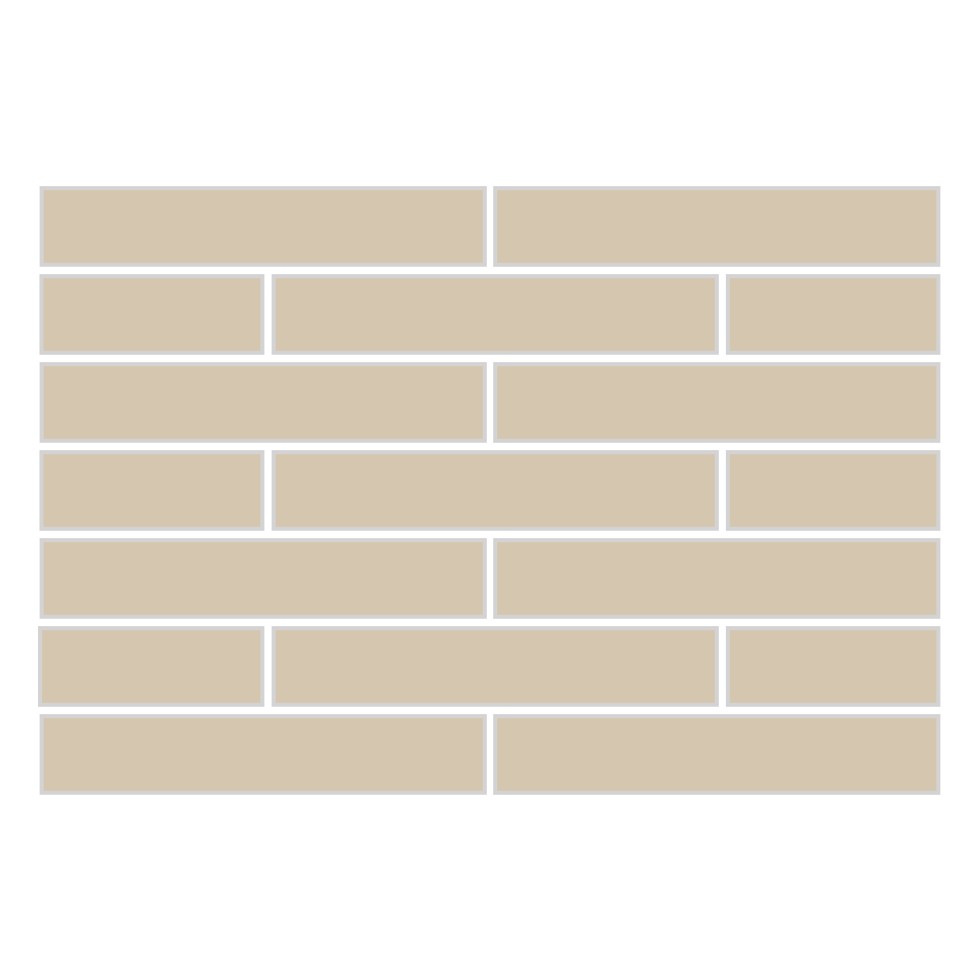 1x6 Half Offset Sheeted Original Ceramic Mosaic Tile in Dolomite Gloss