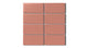 2x4 Straight Set Sheeted Natural Press Ceramic Mosaic Tile in Madder Red Matte