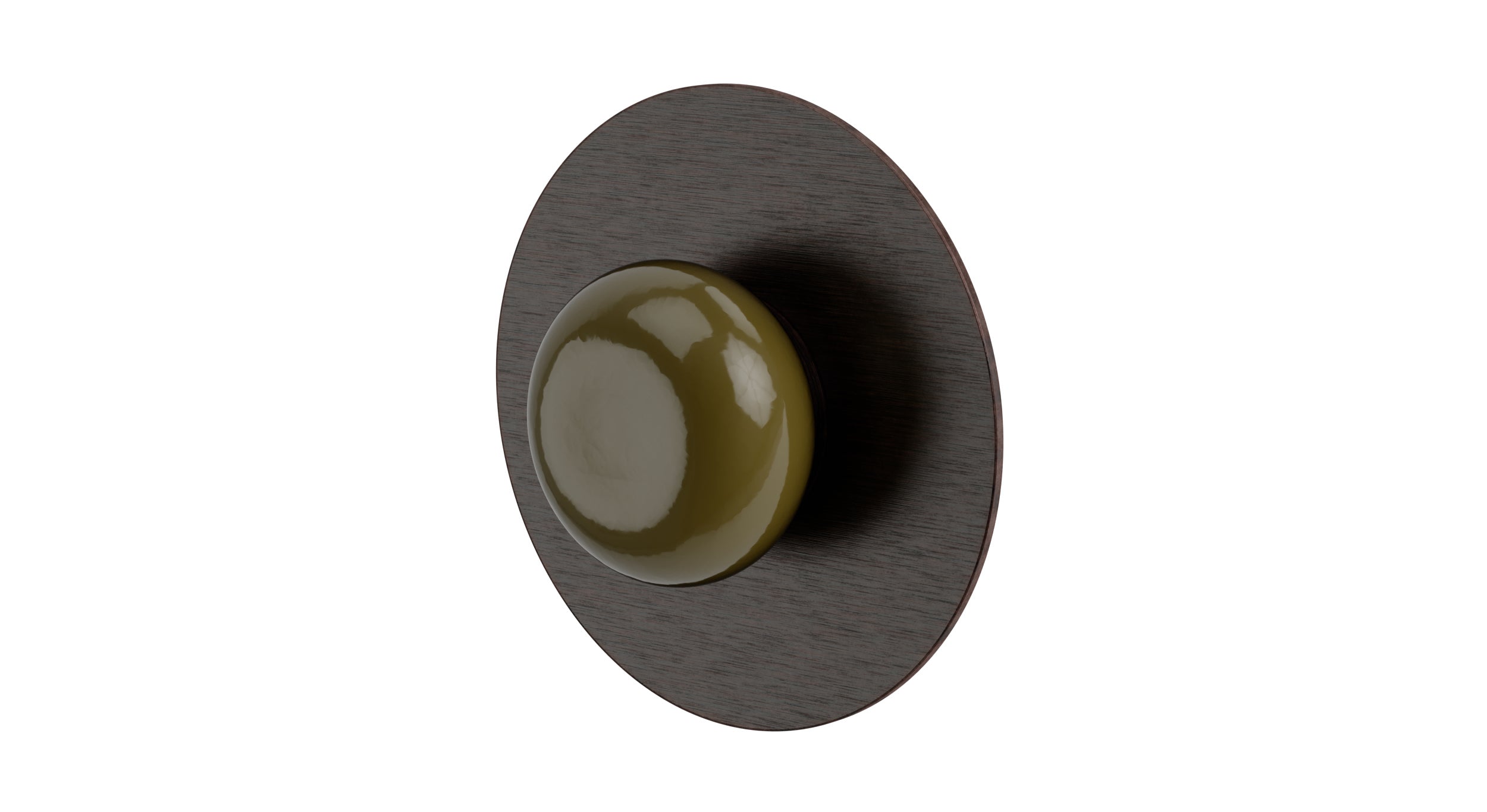 Foundry One Handle Wall Mount Shower Trim with Pebble Ceramic Knob Handle in Antique Bronze