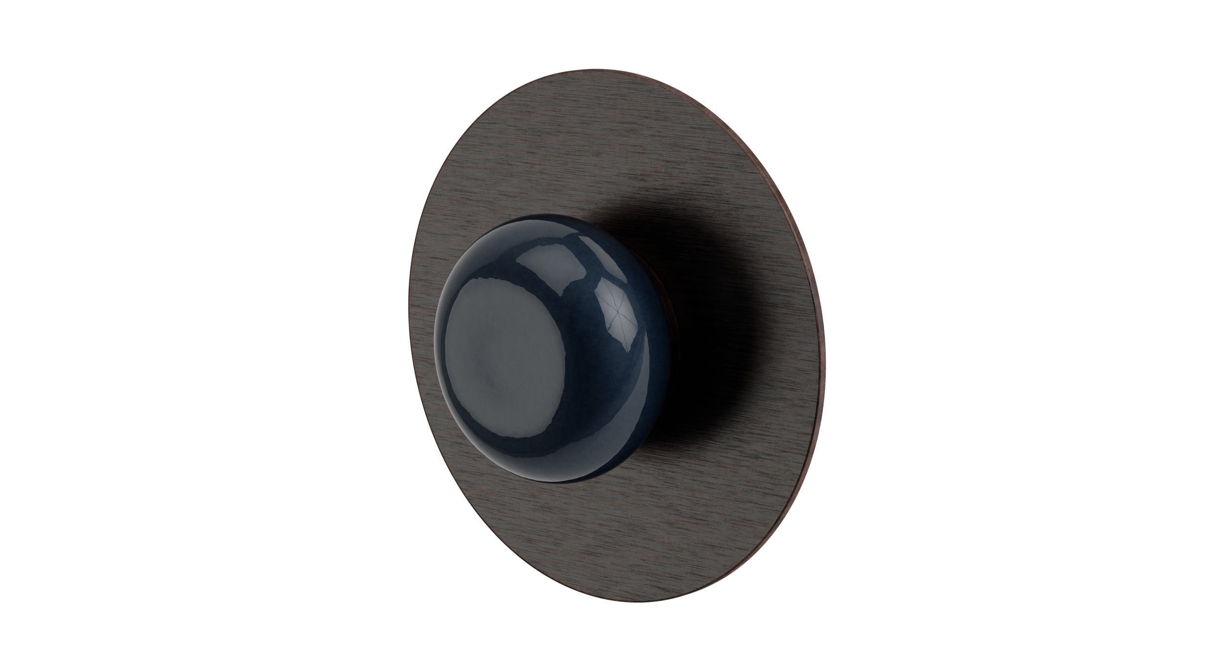 Foundry One Handle Wall Mount Shower Trim with Pebble Ceramic Knob Handle in Antique Bronze