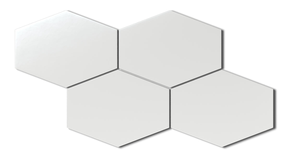 Zinc Elongated Hexagon Matte Natural Press Ceramic Tile