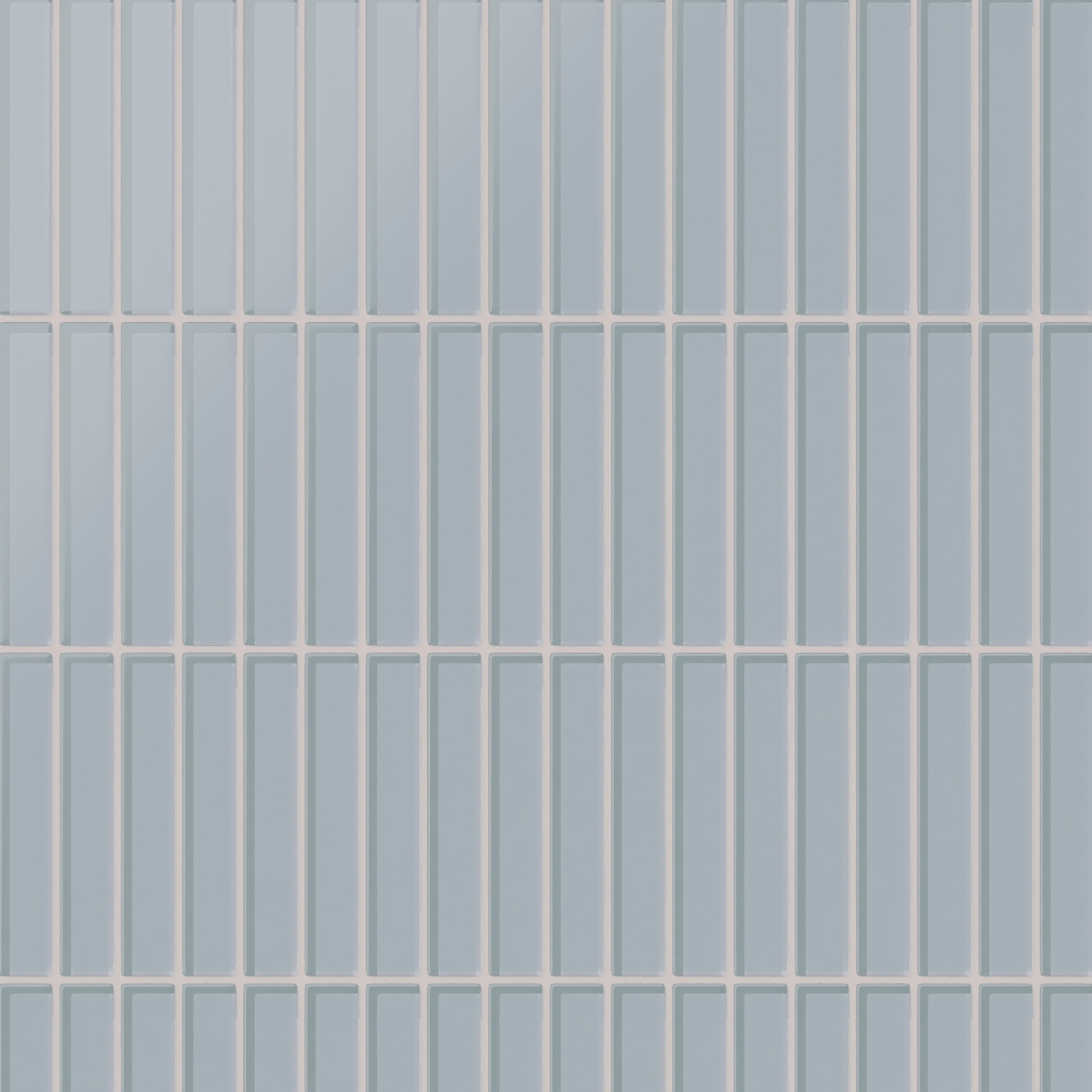 1x6 Straight Set Sheeted Glass Mosaic Tile in Pinyon Jay Matte