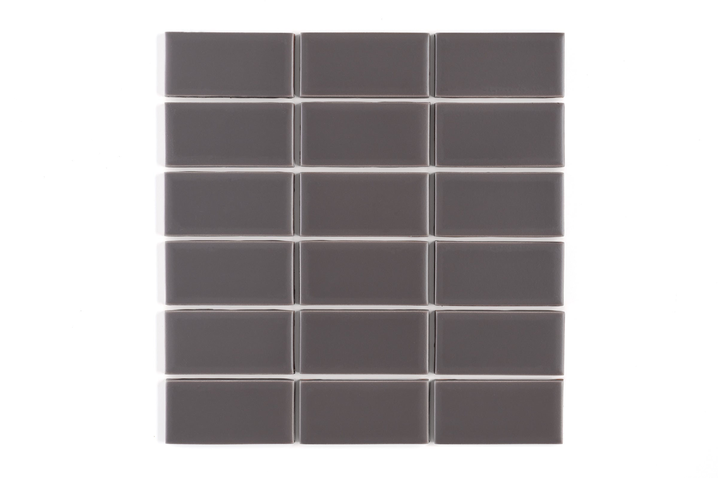 2x4 Straight Set Sheeted Original Ceramic Mosaic Tile in Kalamata Matte