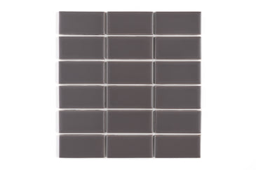 2x4 Straight Set Sheeted Original Ceramic Mosaic Tile in Kalamata Matte