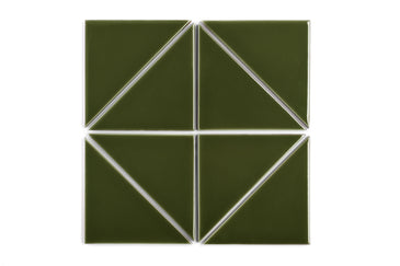 6" Triangle Original Ceramic Tile in Lone Pine Gloss