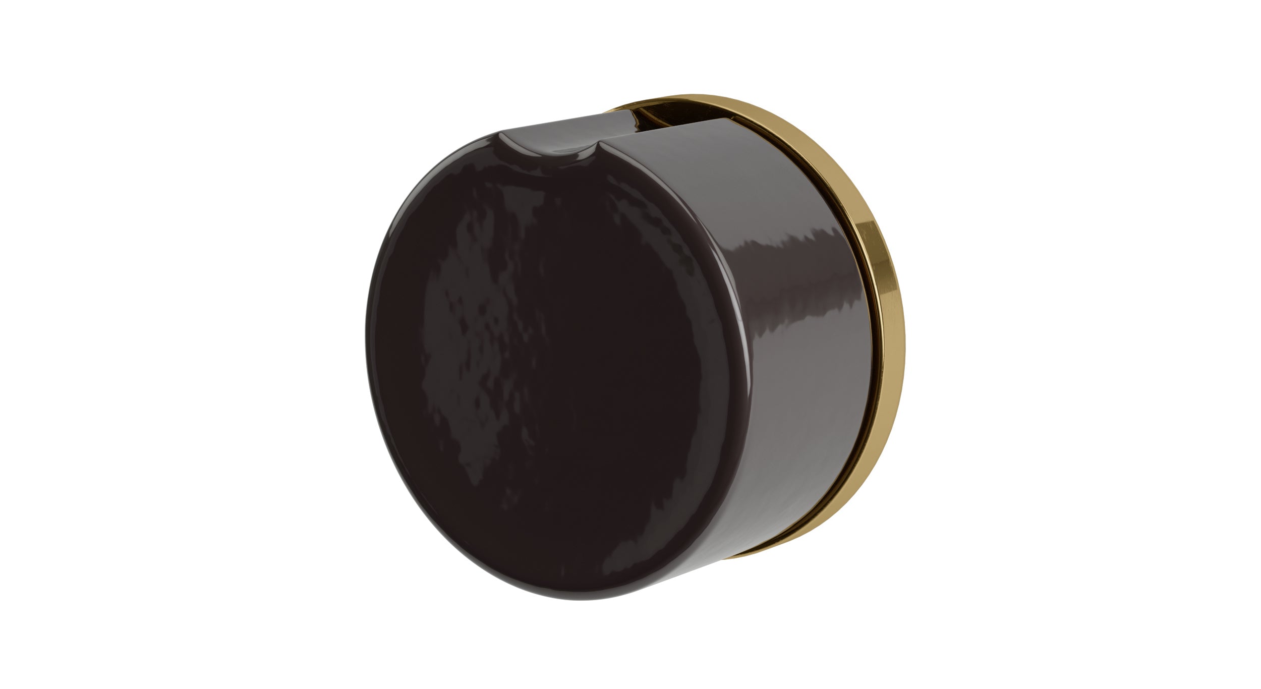 Foundry One Handle Wall Mount Diverter/Volume Control Shower Trim with Groove Ceramic Knob Handle in Uncoated Polished Brass