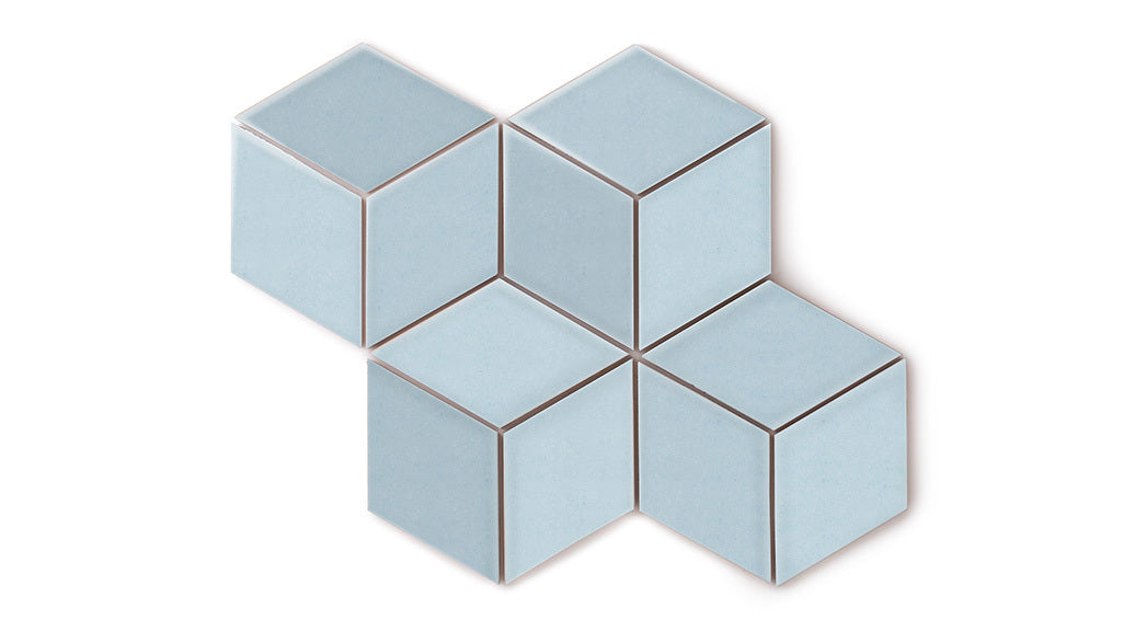 Large Diamond Original Ceramic Tile in Crater Lake Gloss