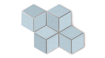 Large Diamond Original Ceramic Tile in Crater Lake Gloss