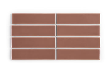 2x8 Original Ceramic Tile in Mauve Gloss