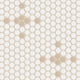 1" Penny Round Sparkle Sheeted Original Ceramic Tile in Calcite Matte & Sweet Pea Matte