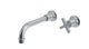 Emerson One Handle Wall Mount 8.25" Lavatory Faucet with Classic Cross Handle in Satin Chrome
