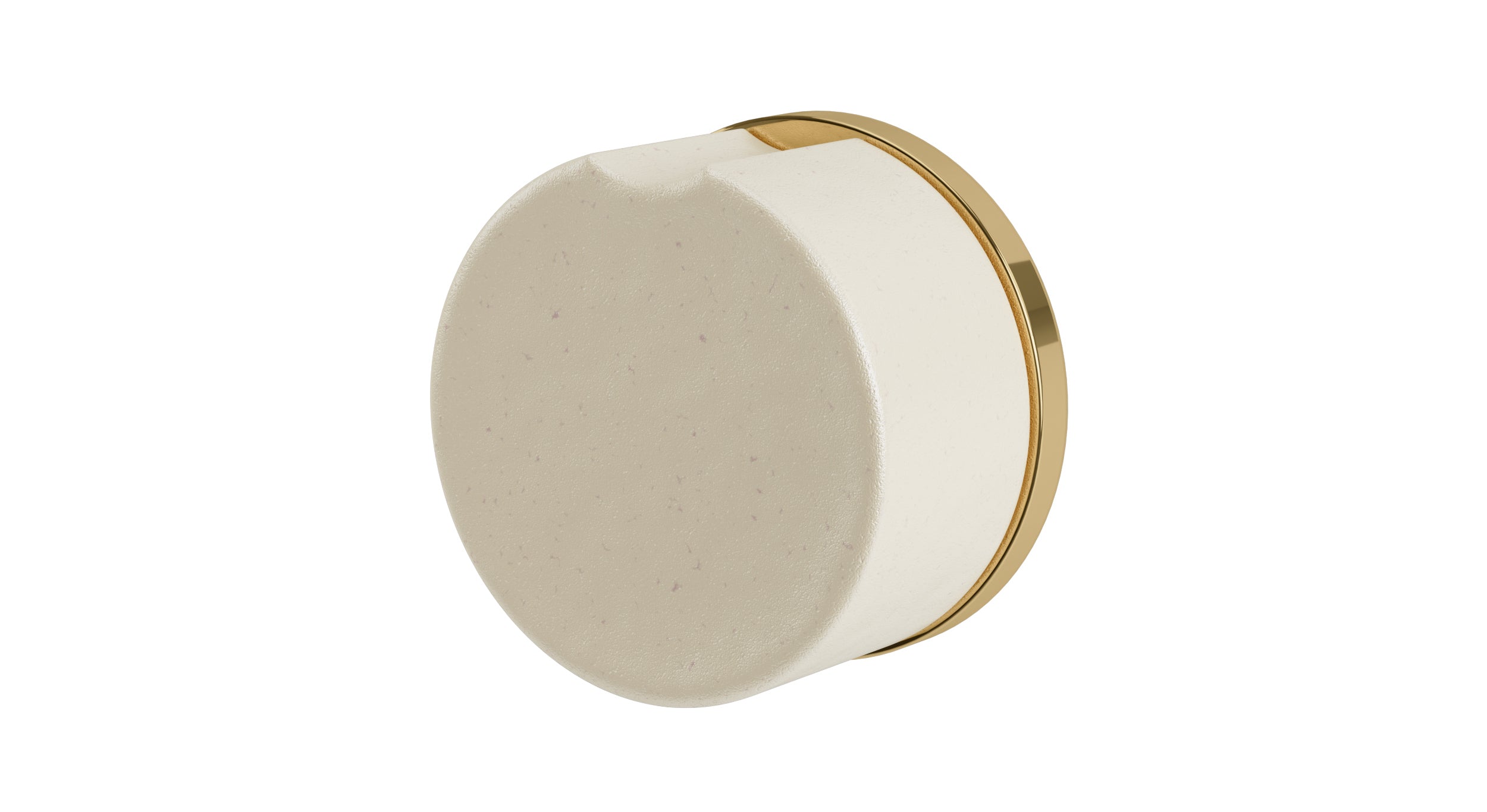 Foundry One Handle Wall Mount Diverter/Volume Control Shower Trim with Groove Ceramic Knob Handle in Polished Brass