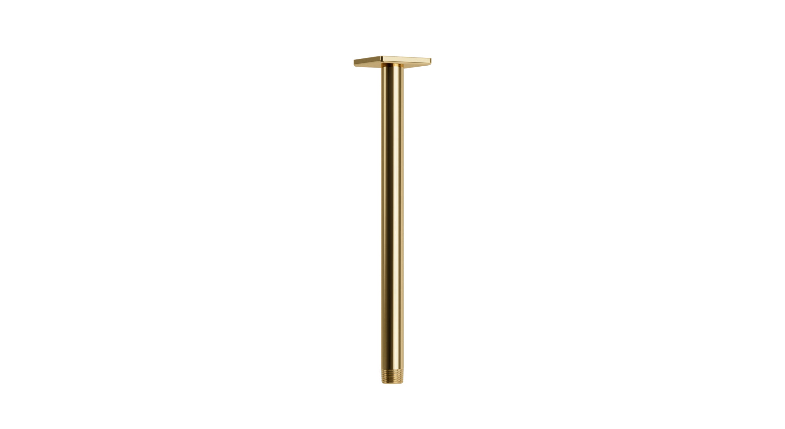 Flatiron 12" Straight Shower Arm with Flange in Polished Brass