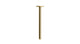 Flatiron 12" Straight Shower Arm with Flange in Polished Brass