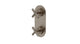 Contour Two Handle Wall Mount Shower Trim with Soft Cross Handles in Antique Nickel