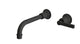 Emerson One Handle Wall Mount 8.25" Lavatory Faucet with Classic Lever Handle in Matte Black