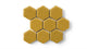 3" Hexagon Sheeted Original Ceramic Mosaic Tile in Mustard Seed Matte