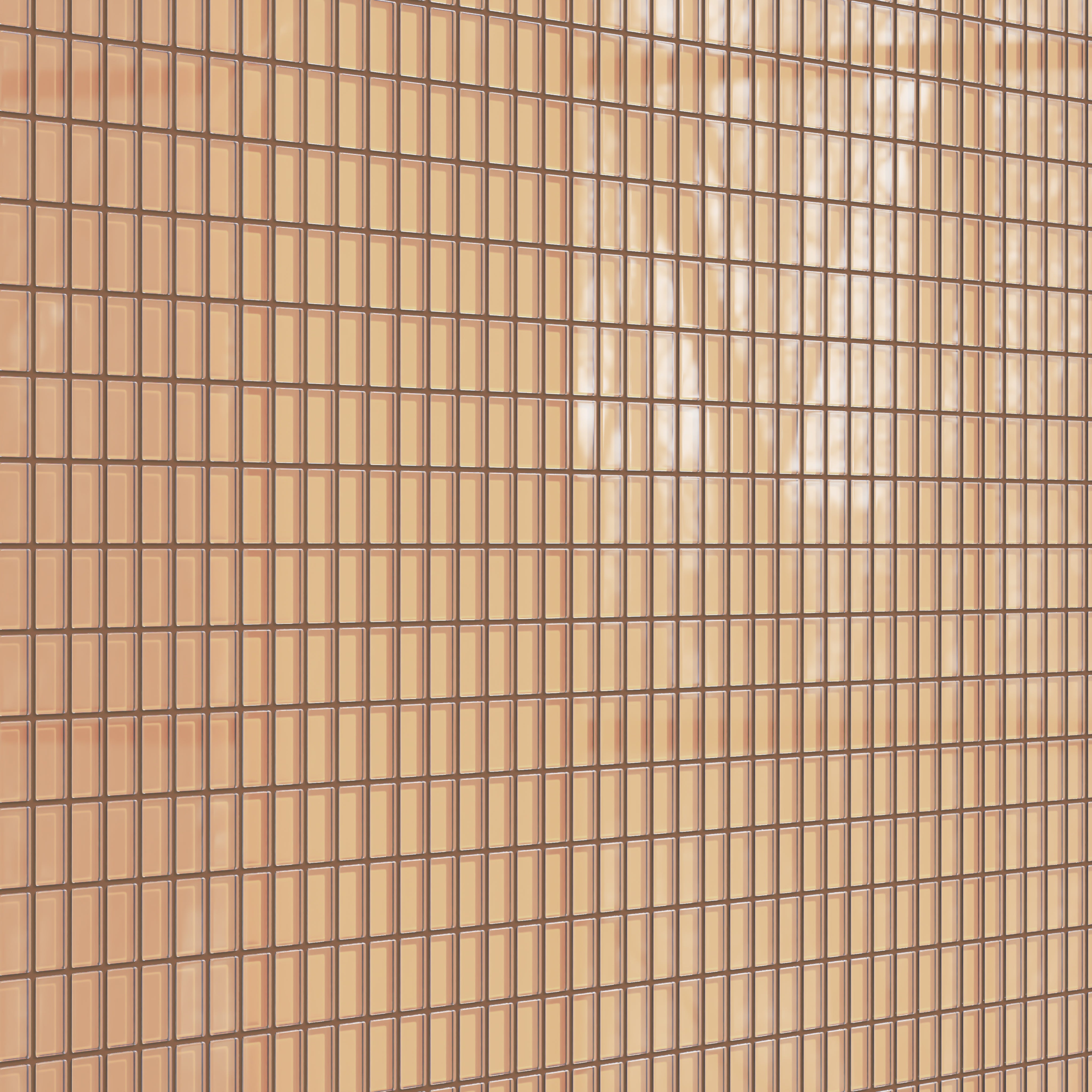 1x2 Straight Set Sheeted Glass Mosaic Tile in Carolina Wren Gloss