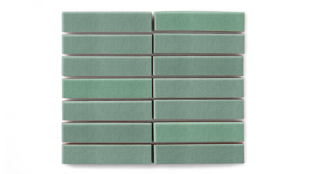 1x4 Straight Set Sheeted Original Ceramic Mosaic Tile in Amalfi Coast Matte