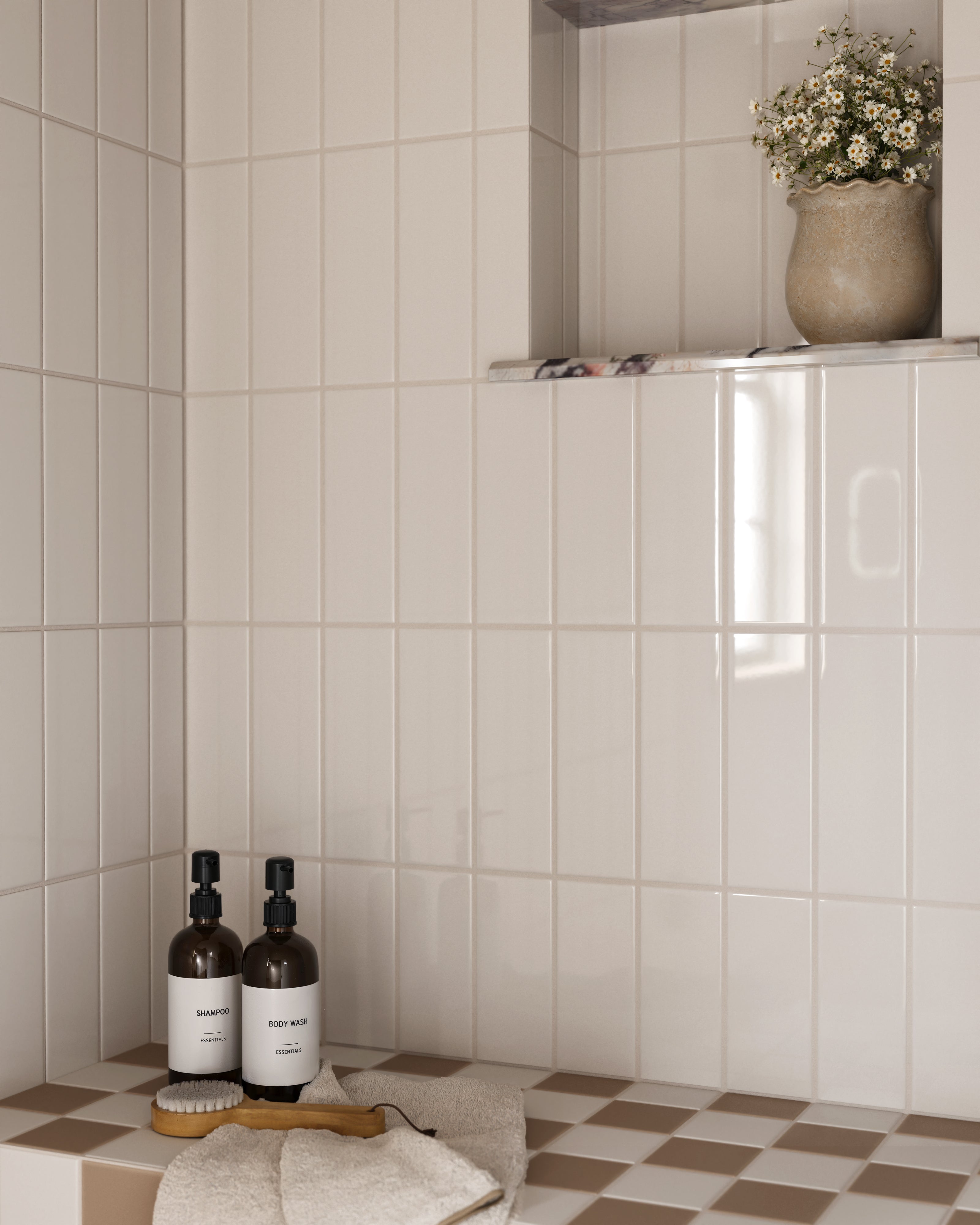 Calcite 3x9 Gloss Original Ceramic Tile - Fireclay Tile