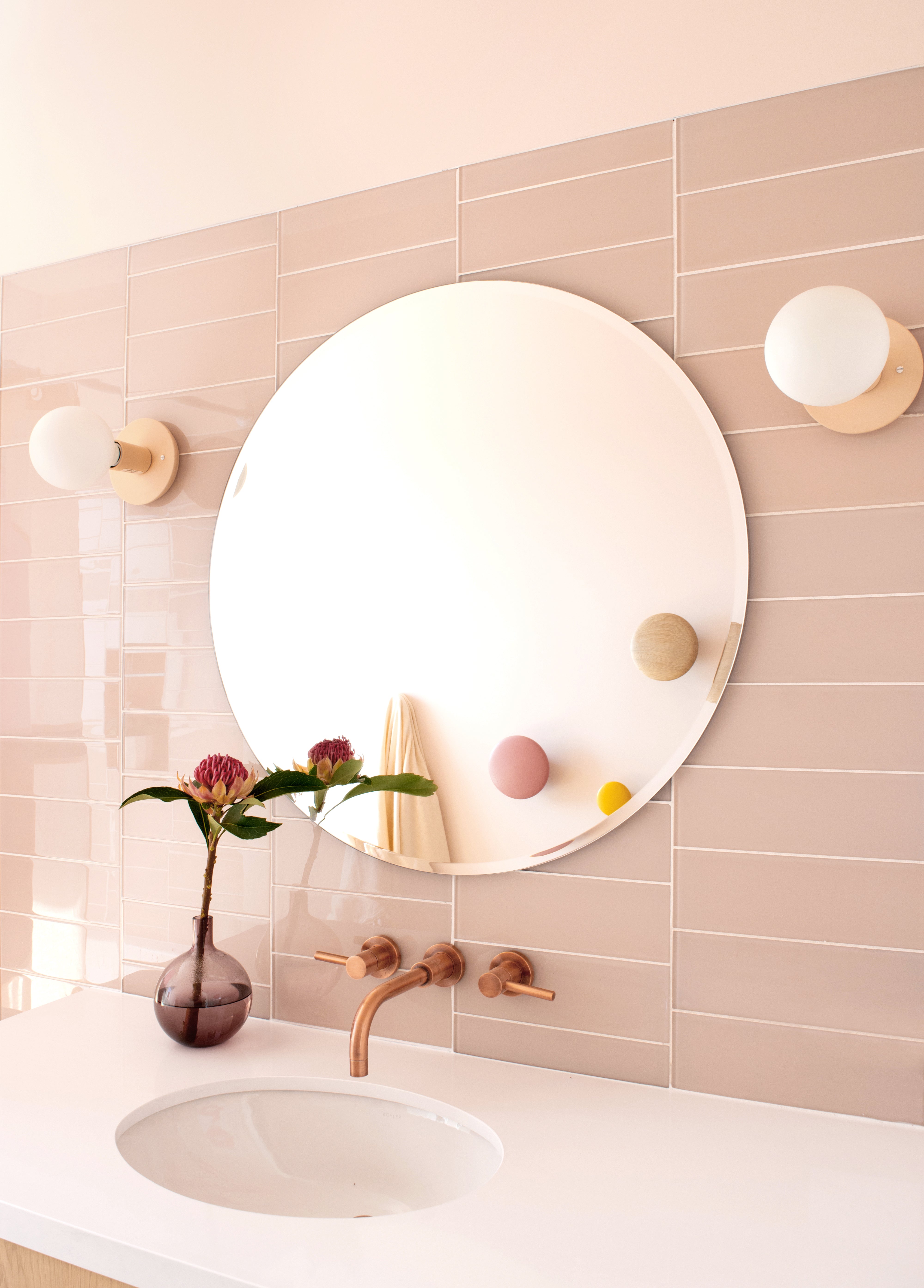3x12 Glass Tile in Rosy Finch Gloss