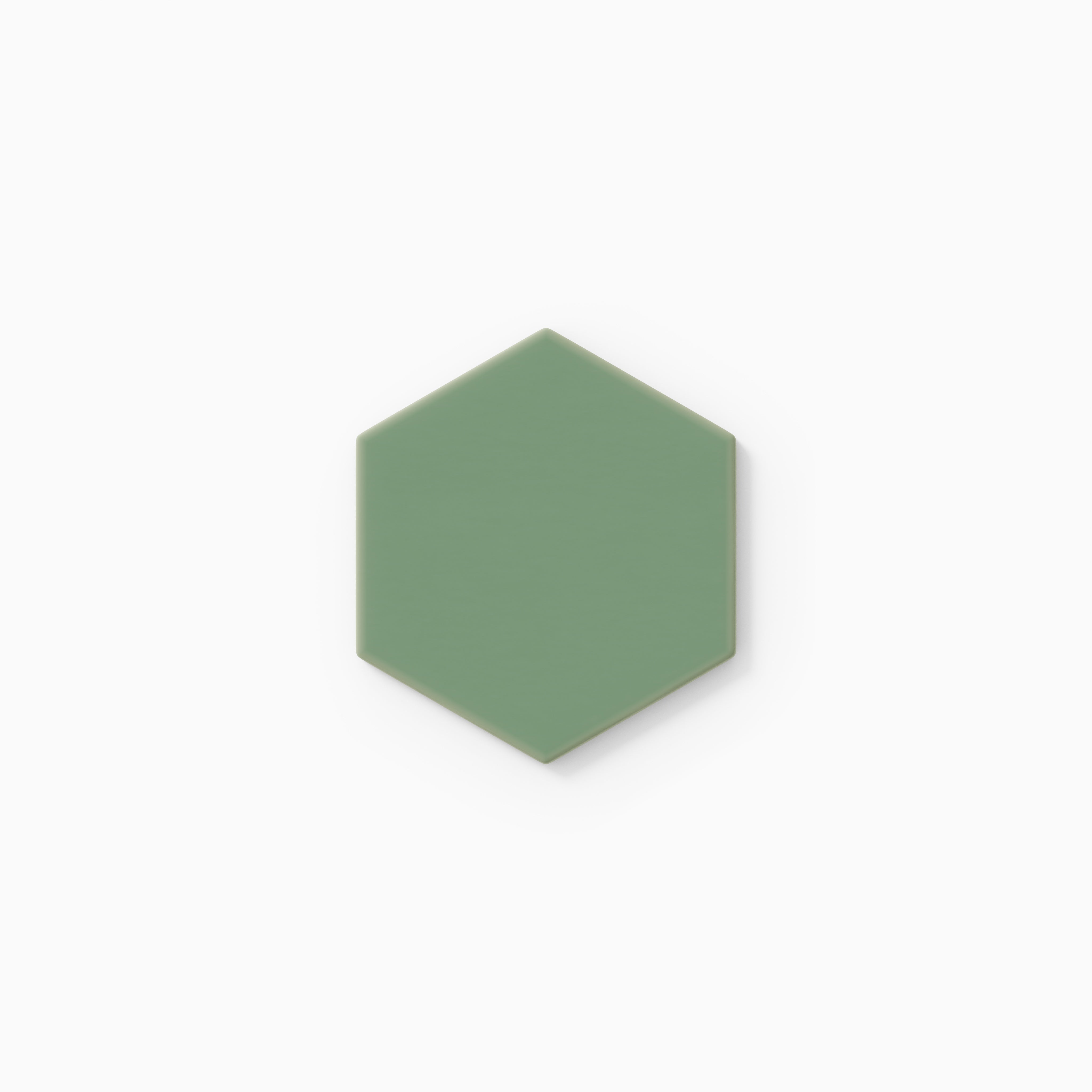 4" Hexagon Original Ceramic Tile in Sea Green Matte