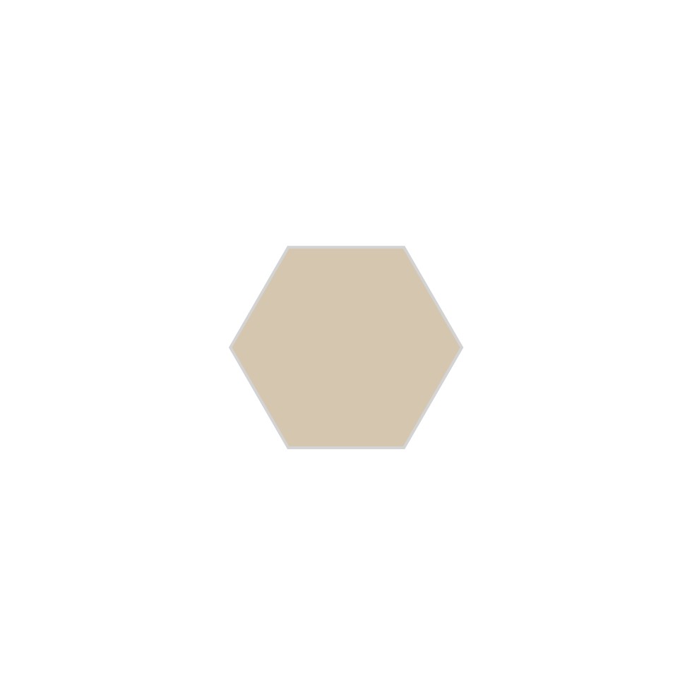 4" Hexagon Original Ceramic Tile in Dolomite Gloss