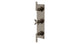 Flatiron Three Handle Wall Mount Shower Trim with Linear Cross/Linear Lever Handles in Antique Nickel