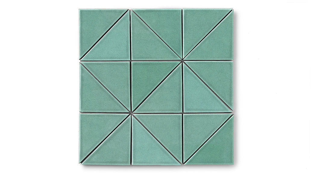 4" Triangle Original Ceramic Tile in Amalfi Coast Gloss